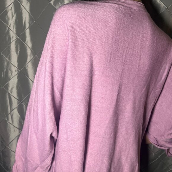 SOHO New York & Co Jean XL Pink Soft Crew Neck 3/4 Sleeve‎ Relax Fit Sweater - Picture 5 of 7